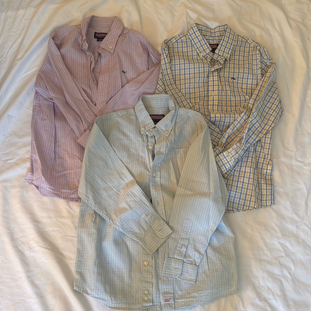 Lot 3 Vineyard vines button down shirt - size 6.